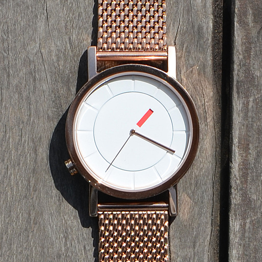 CT02-09(38mm) All Polished Rose Gold Case & Mesh Band